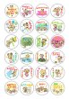 画像1:  (20)ありがとういっぱい魔女っ子うたしちゃんスタンプシール（絵柄24個　はがきサイズ）【メール便可】 (1)