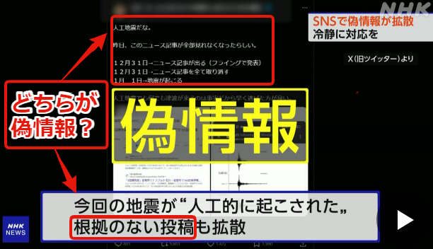 「偽情報」はどっちだと思いますか？